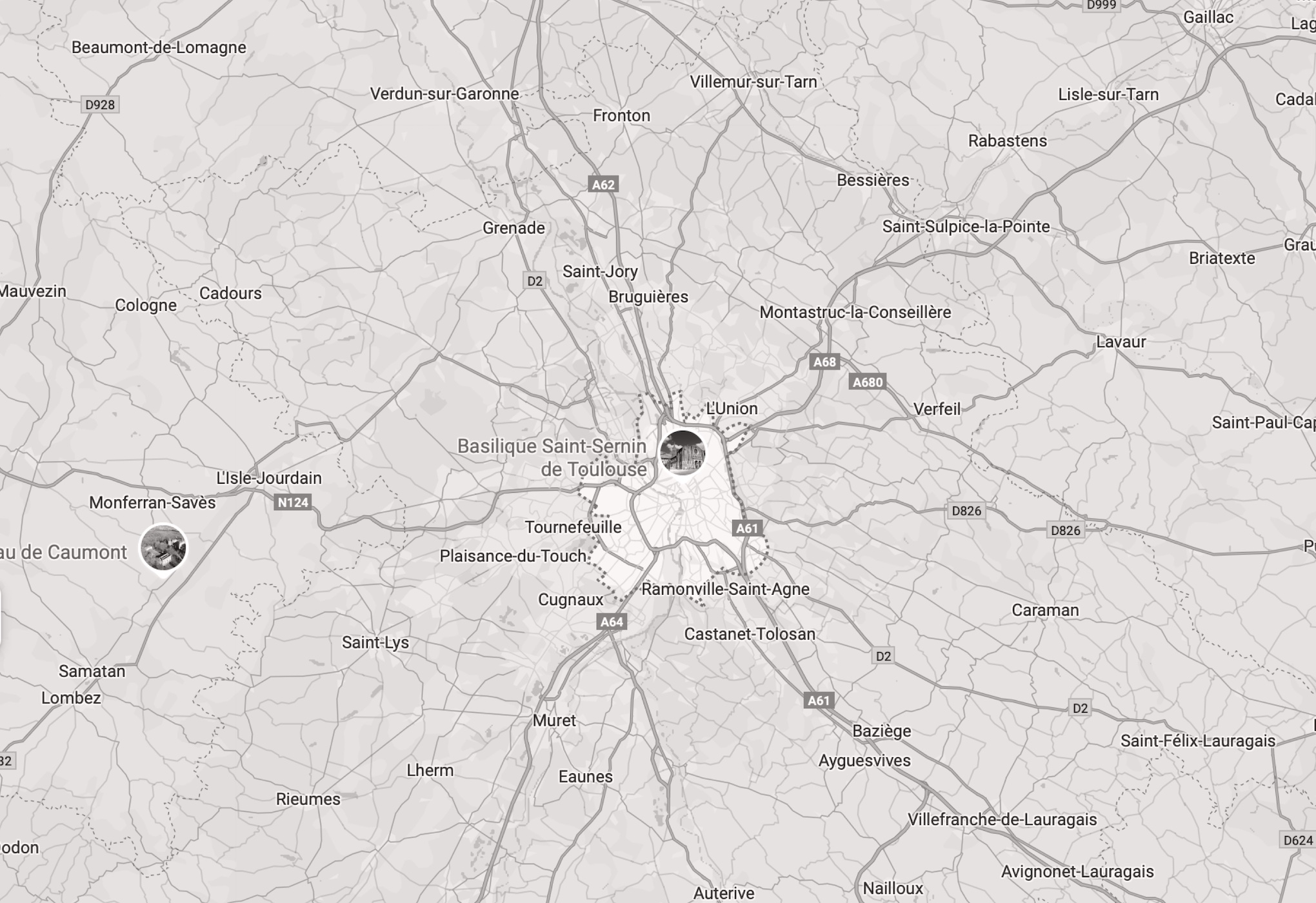 Zone d'intervention Toulouse et agglomération